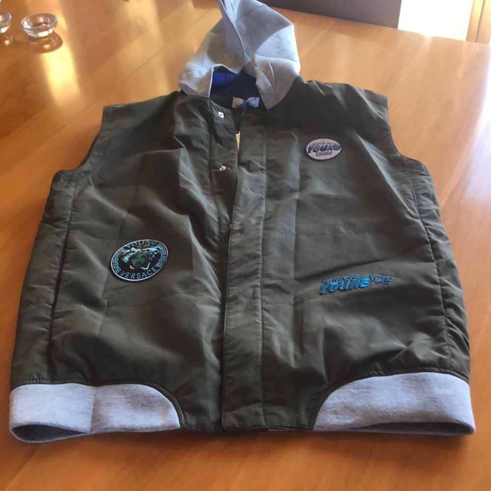 Young Versace hooded vest kids